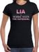 Bellatio Decorations Lia Voornaam cadeau - The Woman, The myth the legend - zwart - dames S