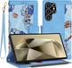 Techsuit Hoesje geschikt voor Samsung Galaxy S24 Ultra - Techsuit FlipCraft Book Wallet Case met koord - Vibrant Blue