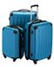 HAUPTSTADTKOFFER - Spree 3-delige kofferset 4 dubbele wielen, trolley-set, uitbreidbare reiskoffer, (S, M & L), Cyaan blauw