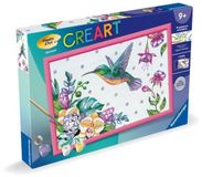 Ravensburger CreArt Kids 31x21cm Kolibrie en Exotische Bloemen Schilderen op Nummer Kit
