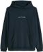 Marc O'Polo DENIM Sweater Hoodie, LSL Print, Relaxed Fit, Katoen, Donkerblauw, Maat L