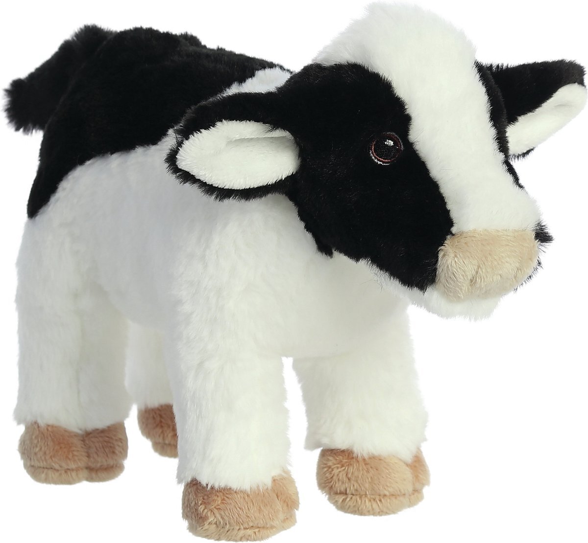 Aurora Pluche dieren knuffels koe van 26 cm - Knuffeldieren koeien speelgoed