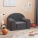Maison Exclusive Canapé-lit enfant, anthracite, tissu peluche doux