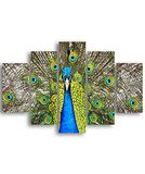 Homemania Wandafbeelding, vlinders, 5 dieren per woonkamer, meerkleurig, 95 x 0,3 x 60 cm, HM205MDF065, MDF
