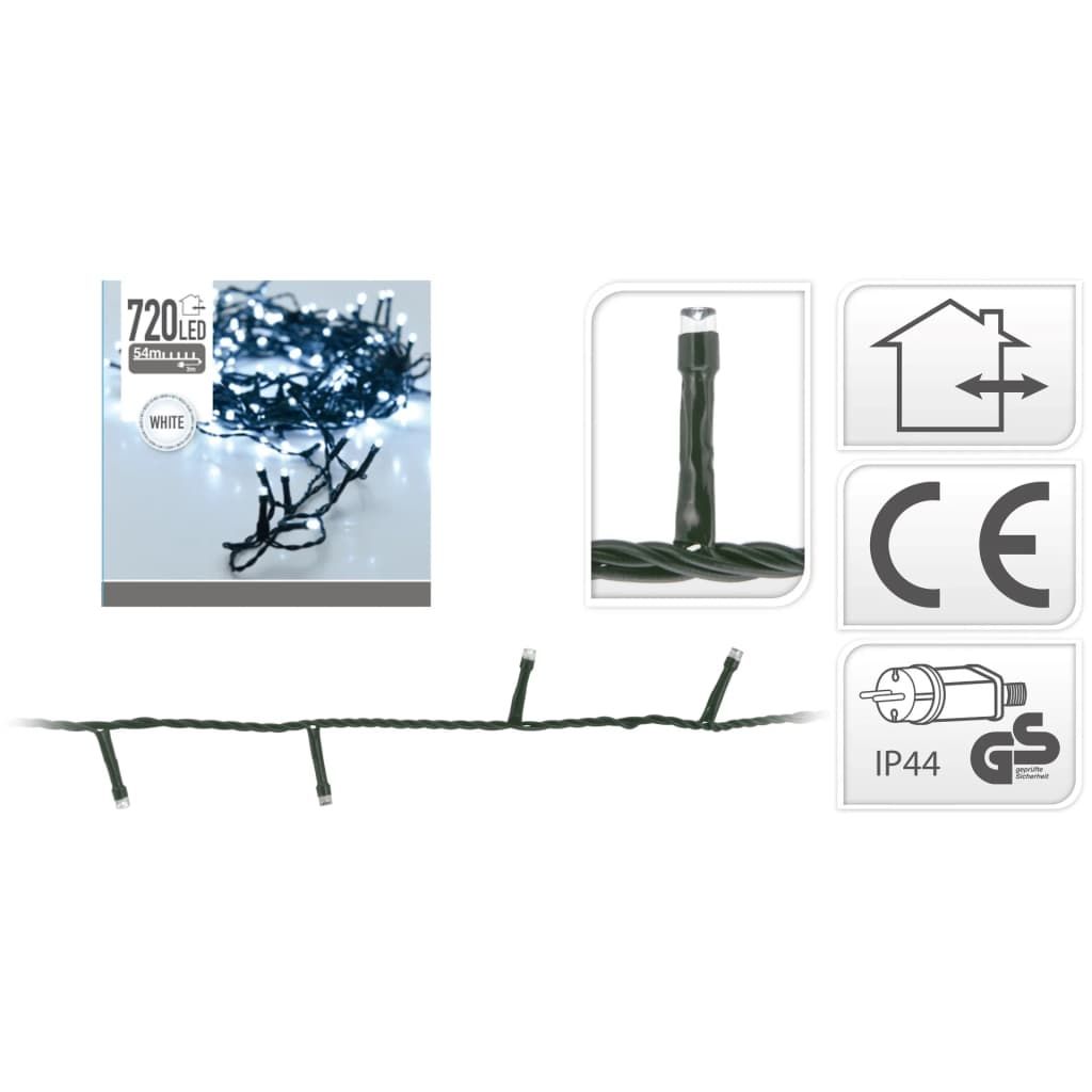 DecorativeLighting Kerstverlichting - 720 LEDs - 54 meter - wit - groen snoer