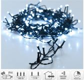 Merkloos Kerstverlichting 240 LED - 18m - IJs Wit - Timer - Lichtfuncties - Geheugen - Buiten/Binnen