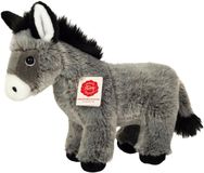 Teddy Hermann Hermann Teddy Knuffeldier Ezel - zachte pluche stof - premium knuffels - grijs - 27 cm - Boerderijdieren