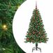 vidaXL Kunstkerstboom Groen 120 cm PVC en Staal en Kunststof