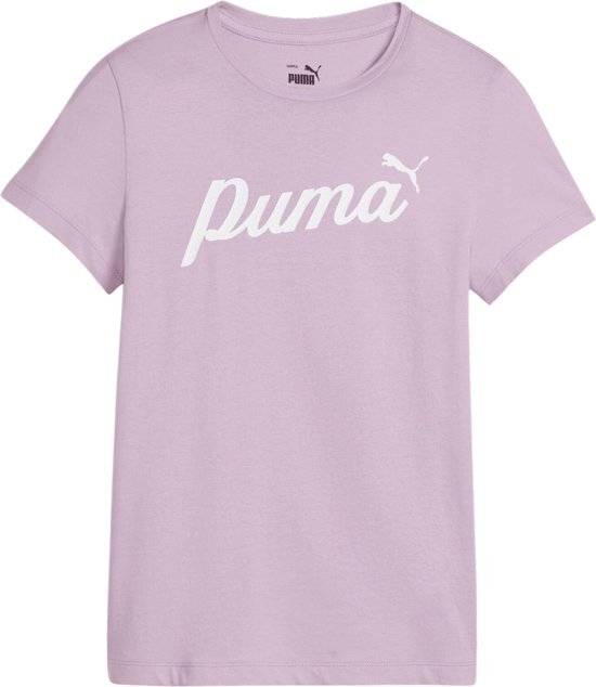 PUMA ESS+ Script Tee G FALSE T-shirt - Grape Mist