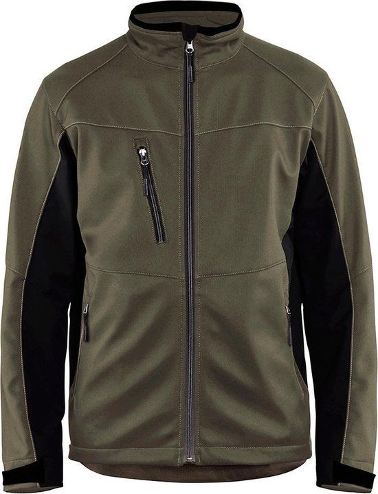 Blåkläder Softshell Jack 4950-2516 - Mannen - Groen/Zwart - 3XL