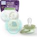 Philips Avent Ultra Soft Nighttime Glow-in-the-dark fopspeen - 0 tot 6 maanden - Blauw/Groen - 2 stuks
