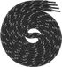 Famanu Lacets ronds de 4,5 mm, Noir, Polyester, 2 pièces