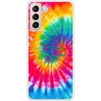 Samsung Bedrukt siliconen hoesje compatibel met Galaxy S21 Plus Tie Dye Spirale