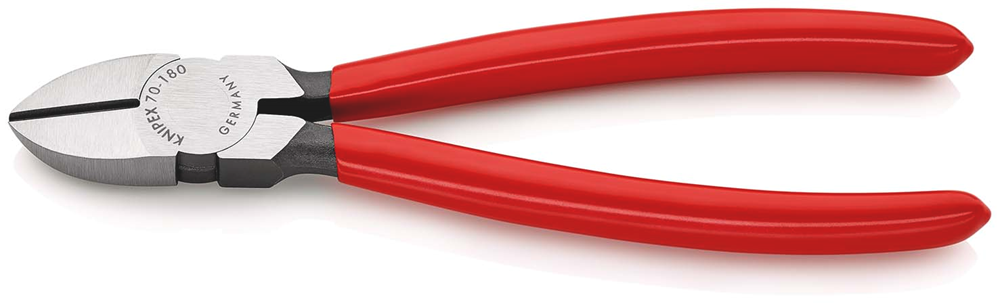 Knipex Zijsnijtang | 180 mm Lengte | Kunststof Bekleed | Zwart Geatramenteerd - 70 01 180 SB