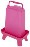 Kerbl Hobbyfarming kunststof drinkbak met poten, 3,5 l, roze
