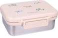 Kidzroom Small Talk Broodtrommel - RVS lunchbox enfants - Incl. divider - 1,8 litre - Beige