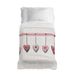PENSIERI DELICATI Sprei 220 x 280 cm, 100% katoen, hartpatroon rood, Made in Italy
