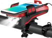 Pro Sport Lights Koplamp 550Lumen - Support de téléphone pour vélo avec Powerbank - Lumière de vélo rechargeable par USB - avec klaxon