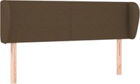 vidaXL Hoofdbord - Stof - Donkerbruin - 147x23x78/88 cm