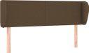 vidaXL Hoofdbord - Stof - Donkerbruin - 147x23x78/88 cm