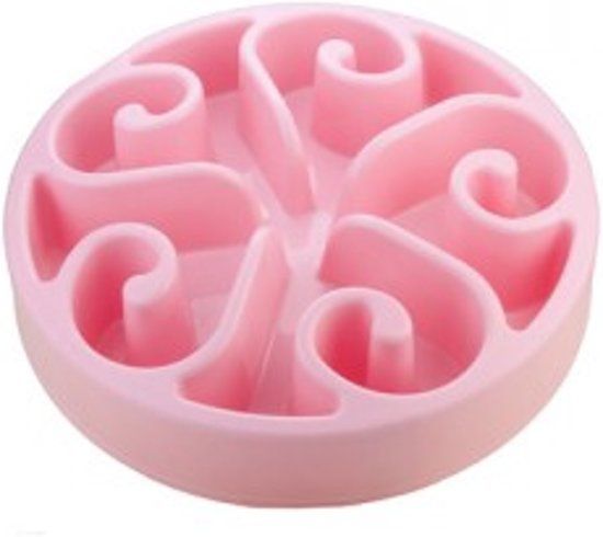 eat slow live longer - Hond - Voerbak - Small - Roze