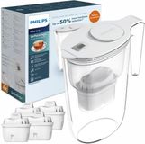 Philips AWP2943WHT4 Waterfilterkan - Zacht Water - Met 4 Filters - Wit