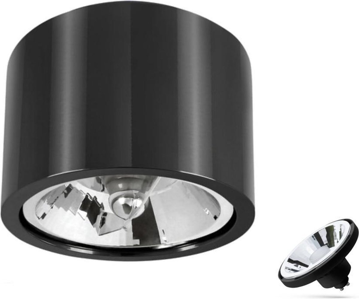 SpectrumLED LED Plafondspot CHLOE - GU10 AR111 - excl. LED spot - Zwart rond