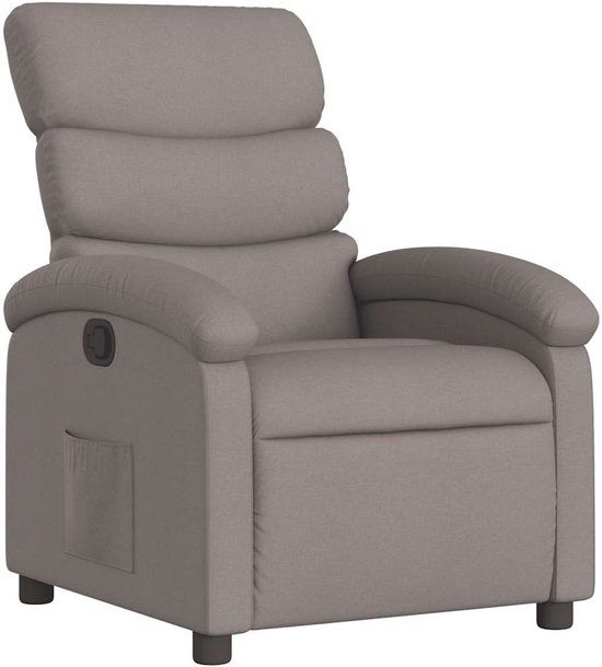 VidaXL Fauteuil verstelbaar stof taupe