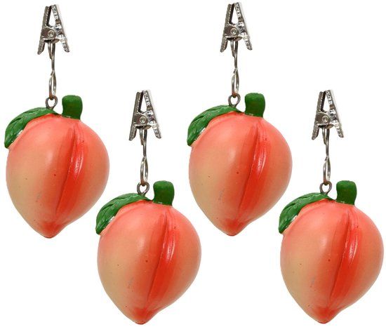Decoris Tafelkleedgewichten - fruit perzik - 4x