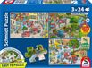 Schmidt Brandweer puzzel speelgoed 3x24 stukjes karton duurzaam.