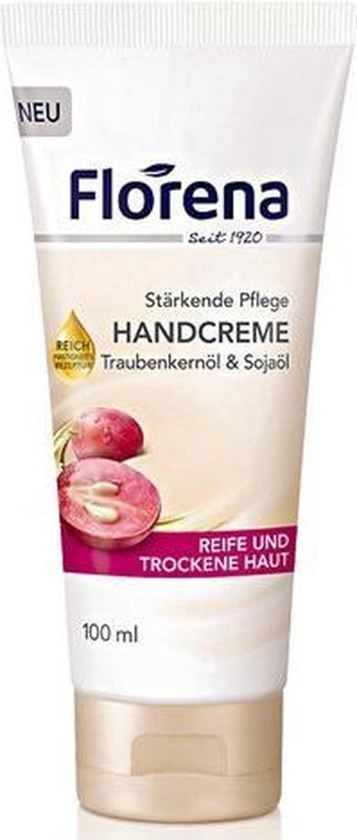 Florena Handcrème - Druivenpitolie tube - 100 ml