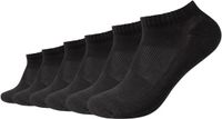 Camano Sneakersokken 6-Pack Zwart Maat 39-42 Gekamd Katoen