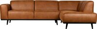 BePureHome Statement Corner Sofa Right - Faux Leather - Cognac - 274x210x77 cm