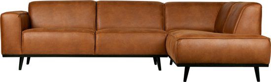 BePureHome Statement Corner Sofa Right - Faux Leather - Cognac - 274x210x77 cm