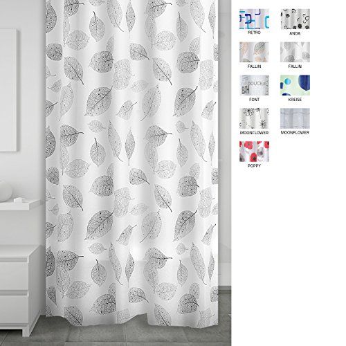 Ridder Douchegordijn Folie - ca. 180x200 cm - Vouwen Grijs - 303207-00