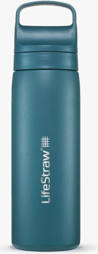 LifeStraw Go 2.0 Laguna Teal RVS Waterfilterfles - 500 ml - Blauw