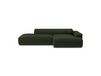 Canapé d'angle droit 4 places en tissu tramé vert olive