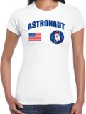 Bellatio Decorations Shoppartners Bv Astronaut met stuur verkleed t-shirt wit voor dames - Ruimtevaart/ruimte carnaval / feest shirt kleding / kostuum XXL