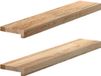 vidaXL - Vensterbanken - 2 stuks - onbehandeld - 80x15x2 cm - massief eikenhout