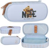 sarcia.eu Teddybeer, schooletui met vakken, ruim etui, ovaal, voor meisjes 22x10x5cm