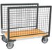 Fimm Chariot de plateforme tubulaire TPE 1040x640x930 mm 500 kg Bois+caoutchouc