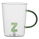 LA PORCELLANA BIANCA - Mok letter Z van borosilicaatglas, inhoud 400 ml, collectie Allalettera