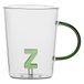 LA PORCELLANA BIANCA - Mok letter Z van borosilicaatglas, inhoud 400 ml, collectie Allalettera