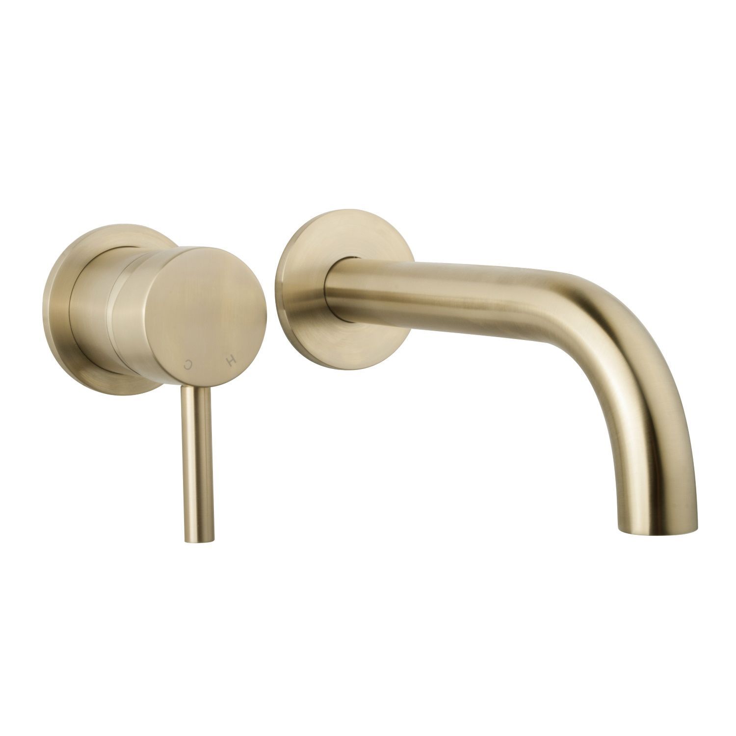 Boss & Wessing Wastafelkraan bws inbouwkraan eenhendel geborsteld messing goud (inbouw en afbouwdeel)