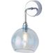 EBB & FLOW Rowan Wandlampe silber Schirm topasblau