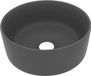 vidaXL - Lavabo rond 40x15 cm céramique mat gris foncé