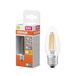 OSRAM LED-lamp Ster kaarsvorm B40 filament, 2700 K warm wit, 3,4 W, E27, helder, 470 lm, 15.000 h, 6-Pack