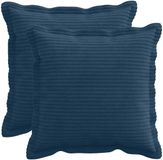 vidaXL - Kussensloop - 2 stuks - HOUTEN - Marineblauw - 50 x 50 cm - corduroy