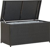 vidaXL Tuinbox 100x50x50 cm Poly Rattan Zwart