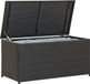 vidaXL Tuinbox 100x50x50 cm Poly Rattan Zwart